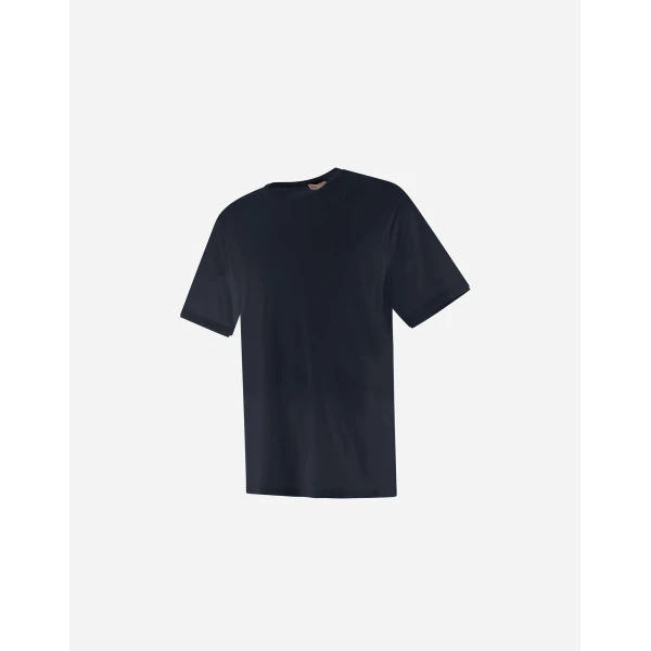 Herno Navy Blue Resort T-Shirt in Lightweight Cotton Jersey and Stretch Nylon | Men's T-Shirts and Polos | Coveti