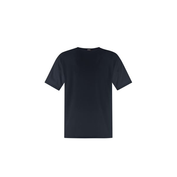 Herno Navy Blue Resort T-Shirt in Lightweight Cotton Jersey and Stretch Nylon | Men's T-Shirts and Polos | Coveti