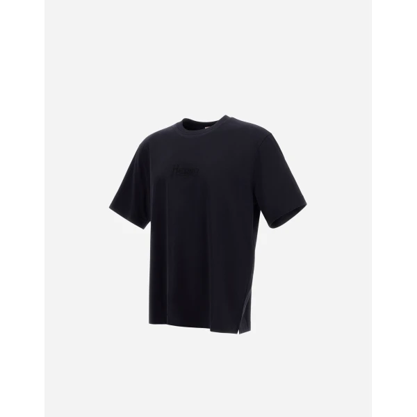 Herno Navy Blue Resort T-Shirt in Pure Cotton Jersey | Men's T-Shirts and Polos | Coveti