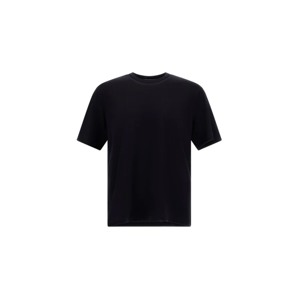 Herno Navy Blue Resort T-Shirt in Wool Jersey with a Shiny Finish | Men's T-Shirts and Polos | Coveti