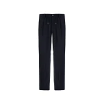 Herno Navy Blue Resort Trousers in Cashmere and Silk | Men's Trousers | Coveti