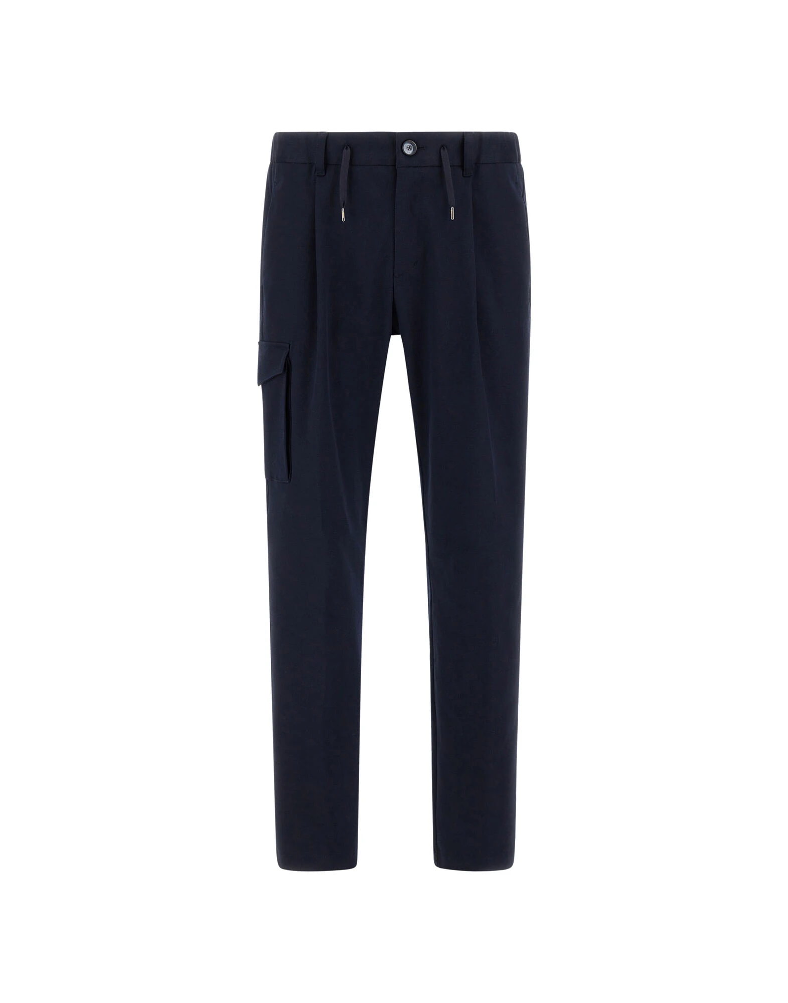 Herno Navy Blue Resort Trousers in Stretch Cotton Herno Navy Blue Resort Trousers in Stretch Cotton | Men's Trousers | Coveti