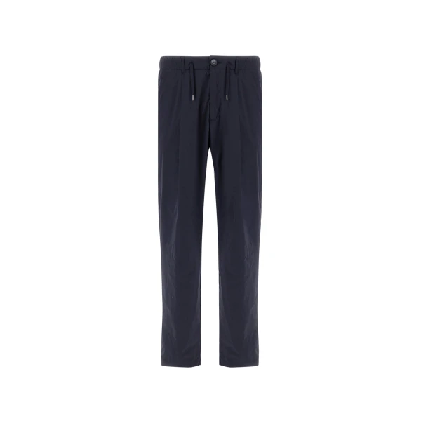 Navy Blue Resort Trousers in Stretch Micromodal