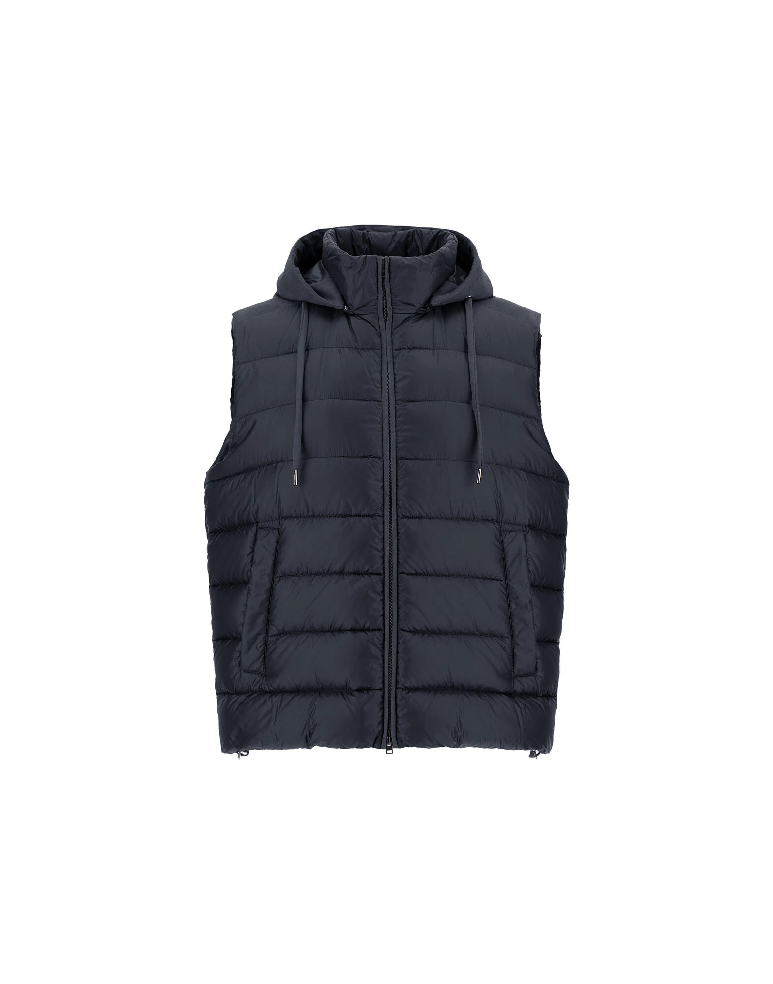 Herno Navy Blue Resort Vest in Ultralight Nylon and Suede-Effect Microfibre Herno Navy Blue Resort Vest in Ultralight Nylon and Suede-Effect Microfibre | Men's Jackets | Coveti