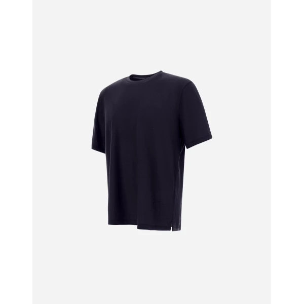 Herno Navy Blue T-Shirt in Wool Jersey | Men's T-Shirts and Polos | Coveti