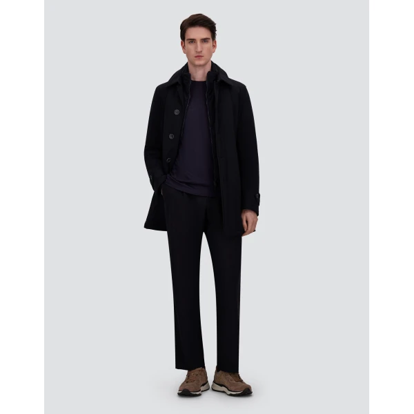 Herno Navy Blue Trench Coat in Washington | Men's Coats | Coveti