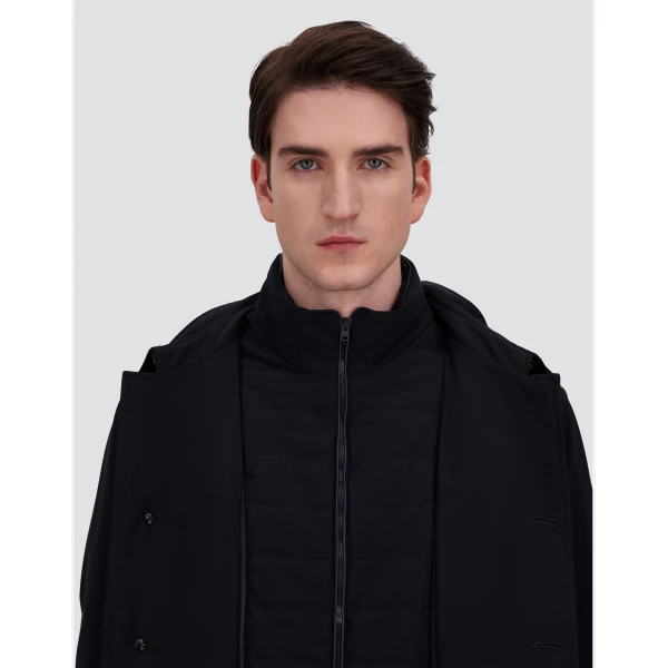 Herno Navy Blue Trench Coat in Washington | Men's Coats | Coveti