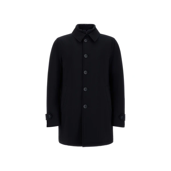 Herno Navy Blue Trench Coat in Washington | Men's Coats | Coveti