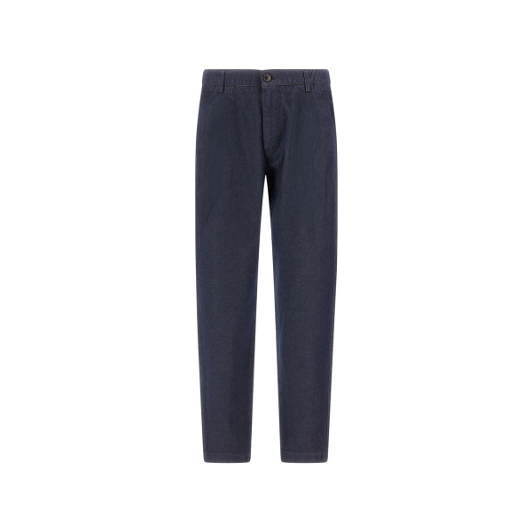 Herno Organic Cotton Denim Trousers in Navy Blue | Men's Jeans | Coveti