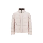 Herno Pearl Grey Bomber Jacket in Arendelle and Faux Fur | Men's Jackets | Coveti
