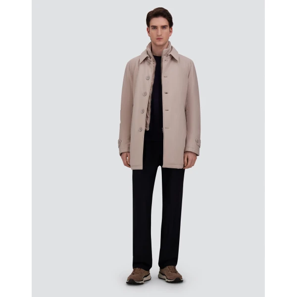 Herno Pearl Grey Trench Coat in Washington | Men's Coats | Coveti