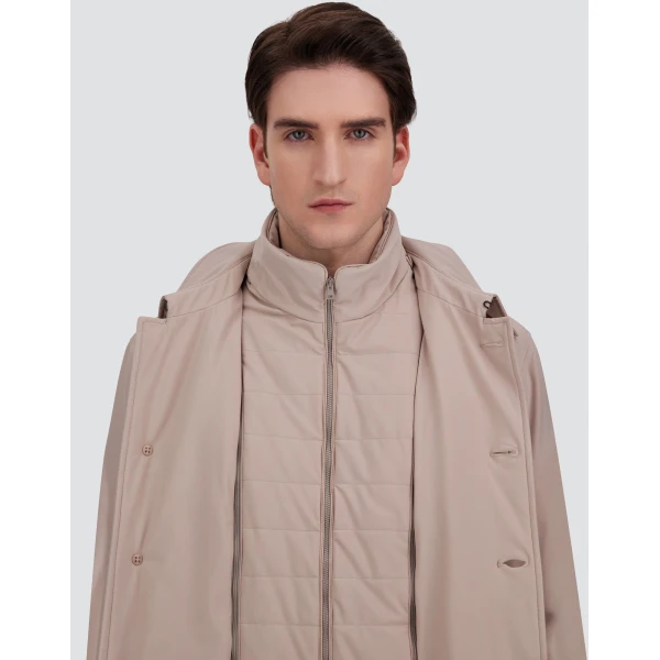 Herno Pearl Grey Trench Coat in Washington | Men's Coats | Coveti