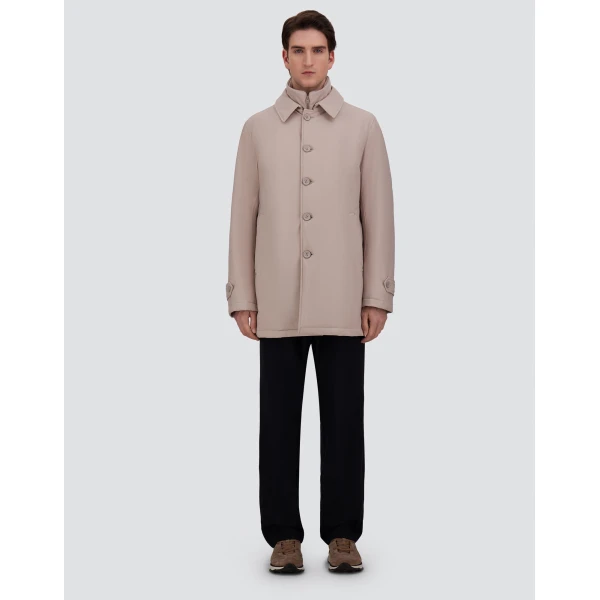 Herno Pearl Grey Trench Coat in Washington | Men's Coats | Coveti