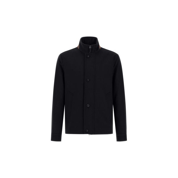 Herno Pure Cashmere Jacket in Dark Blue | Men's Jackets | Coveti