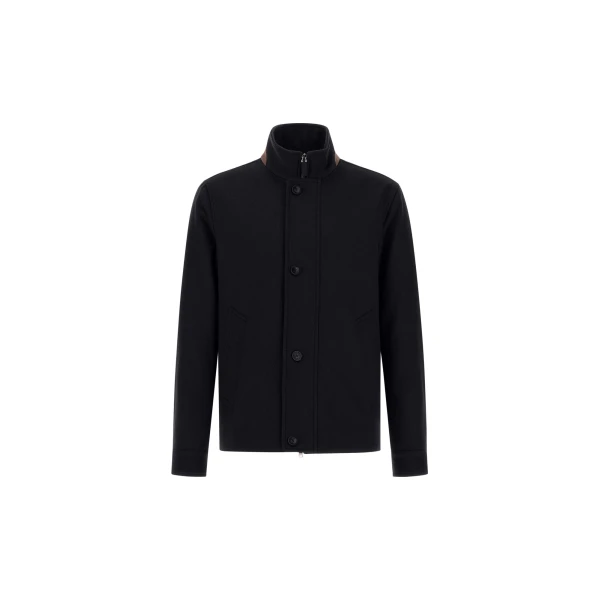 Pure Cashmere Jacket in Dark Blue