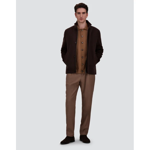 Herno Pure Cashmere Jacket in Dark Brown | Men's Jackets | Coveti