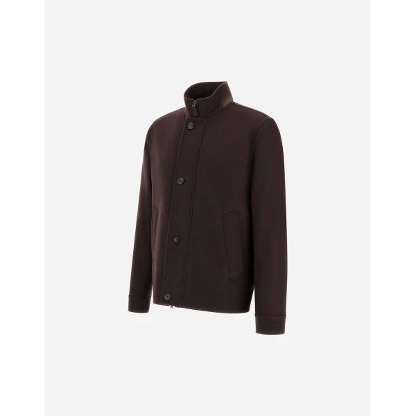 Herno Pure Cashmere Jacket in Dark Brown | Men's Jackets | Coveti