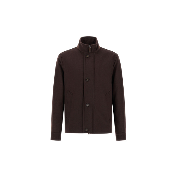 Herno Pure Cashmere Jacket in Dark Brown | Men's Jackets | Coveti