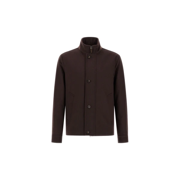 Pure Cashmere Jacket in Dark Brown