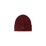 Herno Ribbed Wool Beanie in Bordeaux | Men's Hats | Coveti