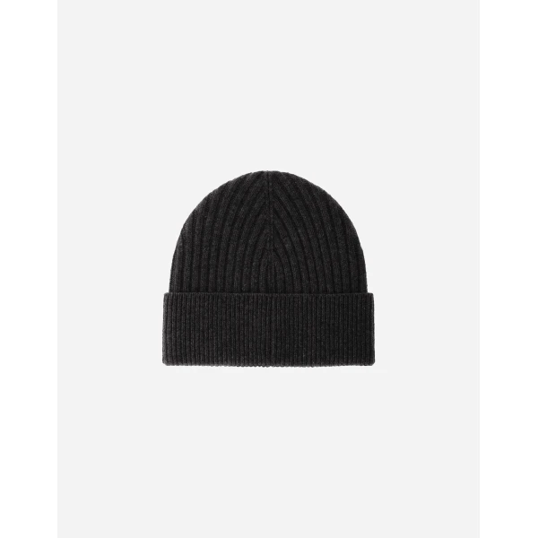 Herno Ribbed Wool Beanie in Navy Blue | Men's Hats | Coveti