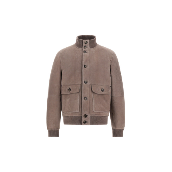 Herno Shearling Jacket in Light Taupe | Men's Jackets | Coveti