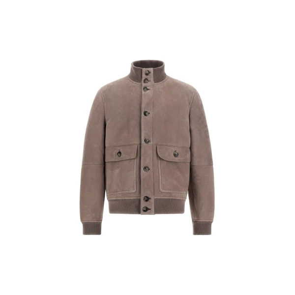Herno Shearling Jacket in Light Taupe | Men's Jackets | Coveti