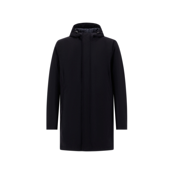 Herno Stretch Twill Oversize Jacket in Blue | Men's Jackets | Coveti