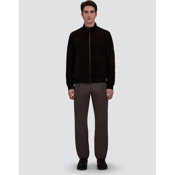 Herno Suede Jacket in Dark Brown | Men's Jackets | Coveti
