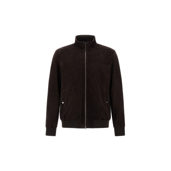 Herno Suede Jacket in Dark Brown | Men's Jackets | Coveti