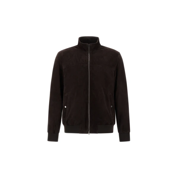 Suede Jacket in Dark Brown