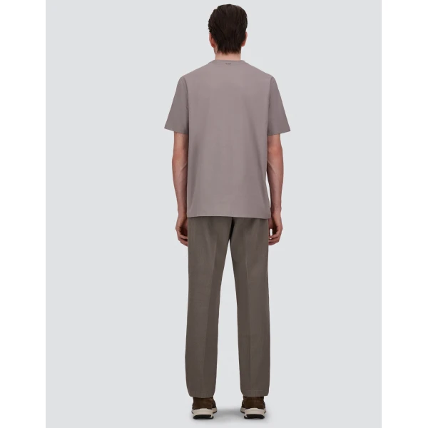 Herno Superfine Cotton Stretch T-Shirt in Light Grey | Men's T-Shirts and Polos | Coveti