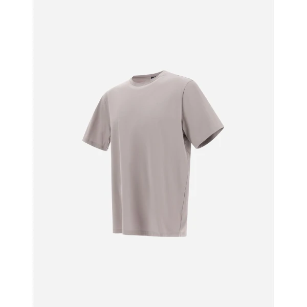 Herno Superfine Cotton Stretch T-Shirt in Light Grey | Men's T-Shirts and Polos | Coveti