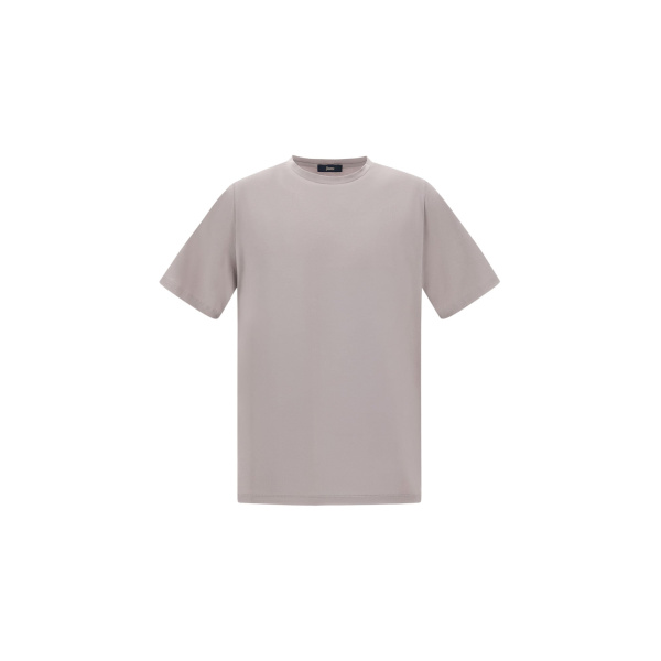 Herno Superfine Cotton Stretch T-Shirt in Light Grey | Men's T-Shirts and Polos | Coveti
