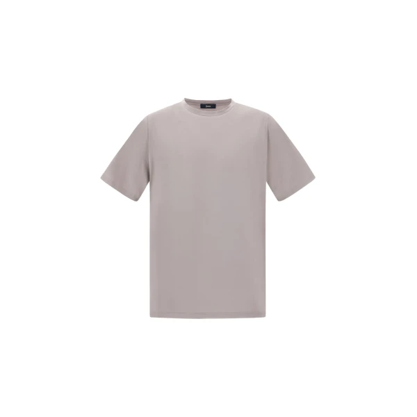 Superfine Cotton Stretch T-Shirt in Light Grey