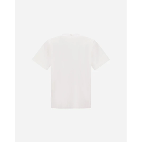 Herno Superfine Cotton Stretch T-Shirt in White | Men's T-Shirts and Polos | Coveti