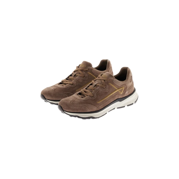 Herno Taupe Maggiore Trainers in Suede | Men's Sneakers | Coveti