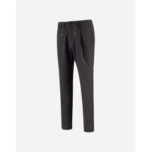 Herno Technical Stretch Fabric Trousers in Dark Grey | Men's Trousers | Coveti