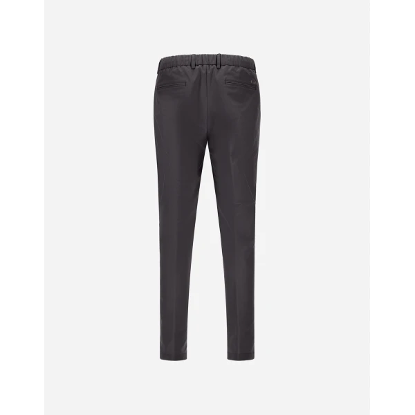 Herno Technical Stretch Fabric Trousers in Dark Grey | Men's Trousers | Coveti