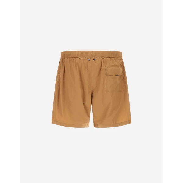 Herno Ultralight Crease Beach Boxers in Camel | Men's Swimwear | Coveti