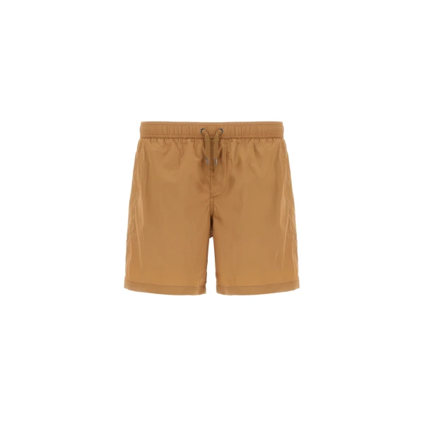 Herno Ultralight Crease Beach Boxers in Camel | Men's Swimwear | Coveti