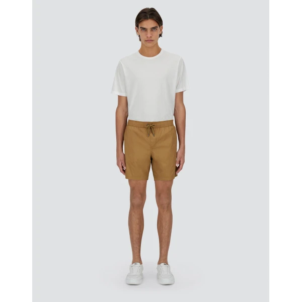 Herno Ultralight Crease Beach Boxers in Camel | Men's Swimwear | Coveti