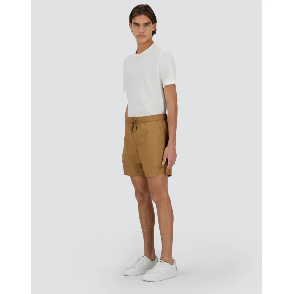 Herno Ultralight Crease Beach Boxers in Camel | Men's Swimwear | Coveti