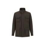 Herno Vintage-Effect Wool-Blend Field Jacket in Light Military | Men's Jackets | Coveti