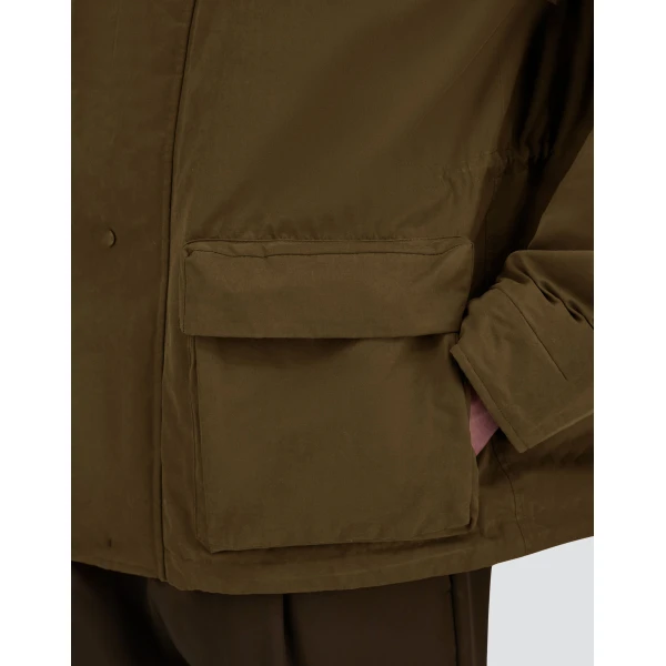 Herno Waxed Cotton-Blend Jacket in Military | Men's Jackets | Coveti