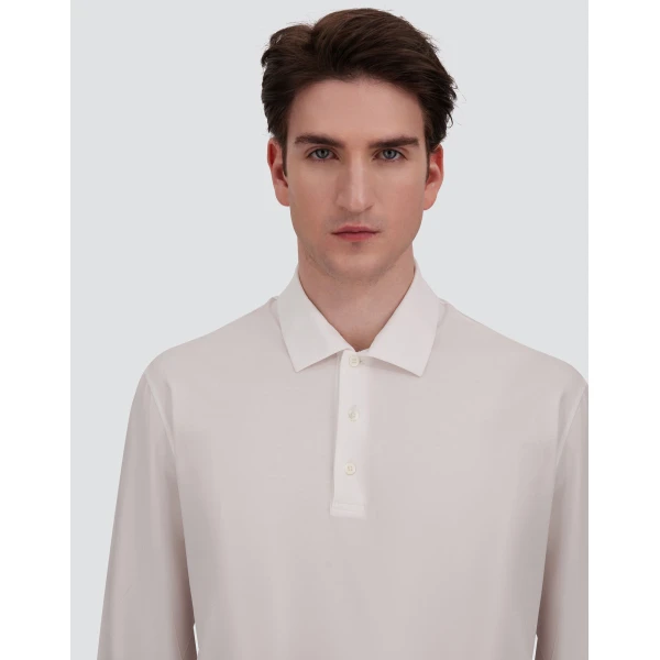 Herno White Polo Shirt in Superfine Cotton Stretch | Men's T-Shirts and Polos | Coveti