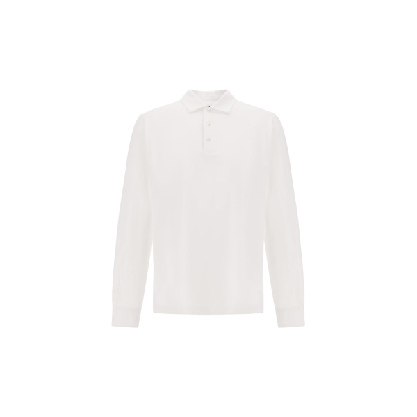 Herno White Polo Shirt in Superfine Cotton Stretch | Men's T-Shirts and Polos | Coveti