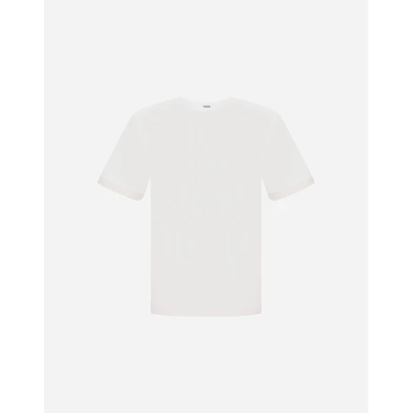 Herno White Resort T-Shirt in Lightweight Cotton Jersey and Stretch Nylon | Men's T-Shirts and Polos | Coveti