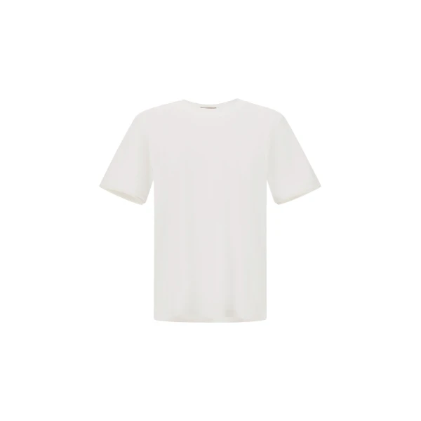 White Resort T-Shirt in Lightweight Cotton Jersey and Stretch Nylon