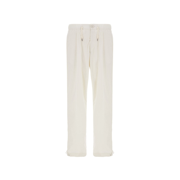 Herno White Resort Trousers in Lightweight Stretch Nylon | Men's Trousers | Coveti